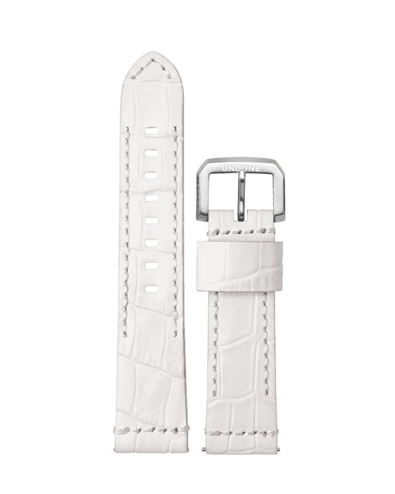 22mm Alligator White